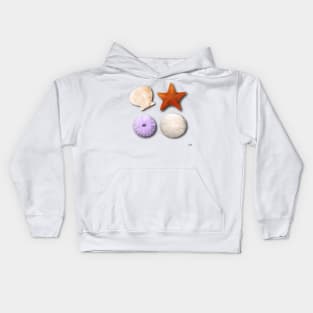 Scallop, Starfish, Sea Urchin, Sand Dollar Kids Hoodie